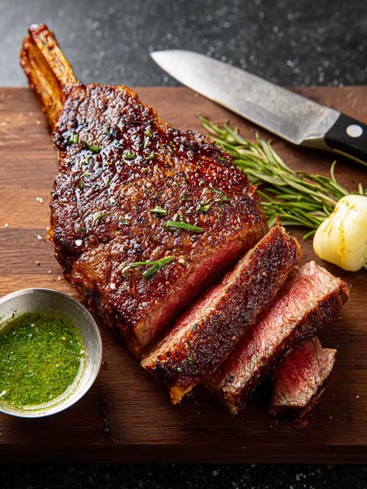 Reverse Sear Cowboy Steak First Image