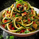 eggplant zucchini noodle salad First Image