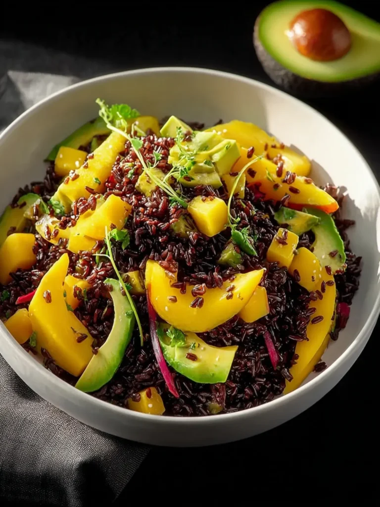 mango avocado black rice salad First Image